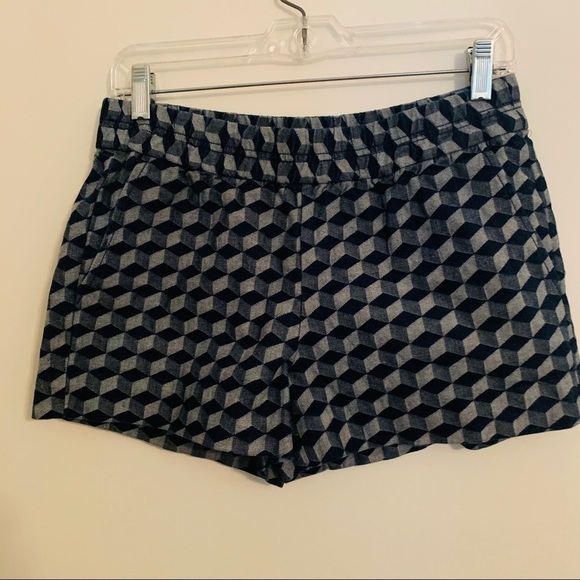 J.Crew Outlet Geometric Elastic Waist Shorts 2 - Picture 2 of 8